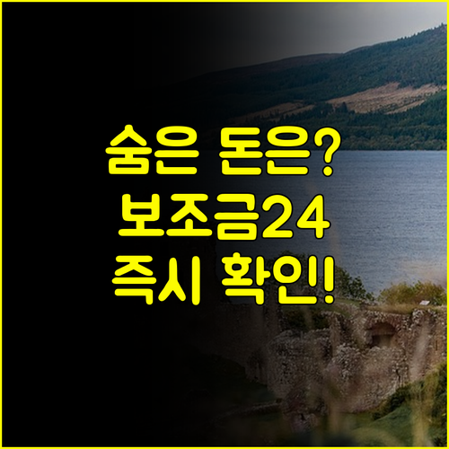 지금 당장 숨은 내 돈 찾기: 보조금24 맞춤형 정부지원금 조회 신청