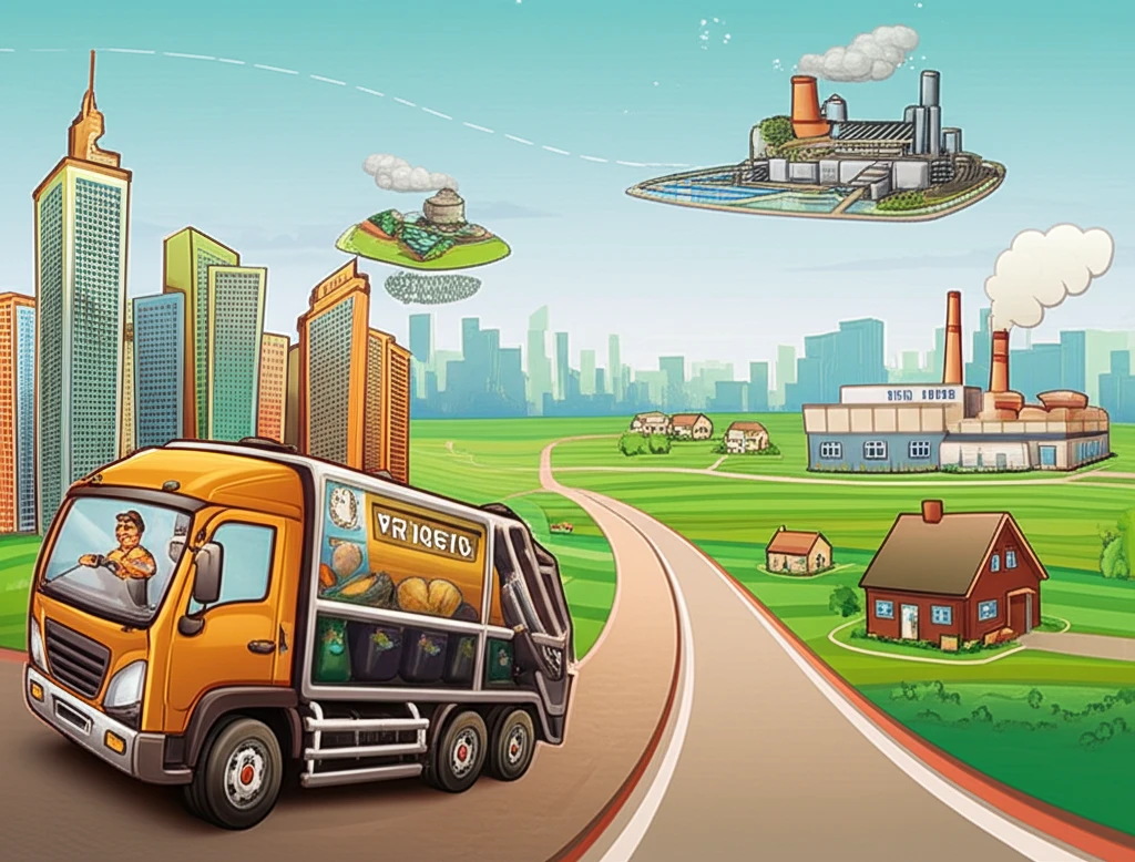 음식물 쓰레기 처리 과정 이미지