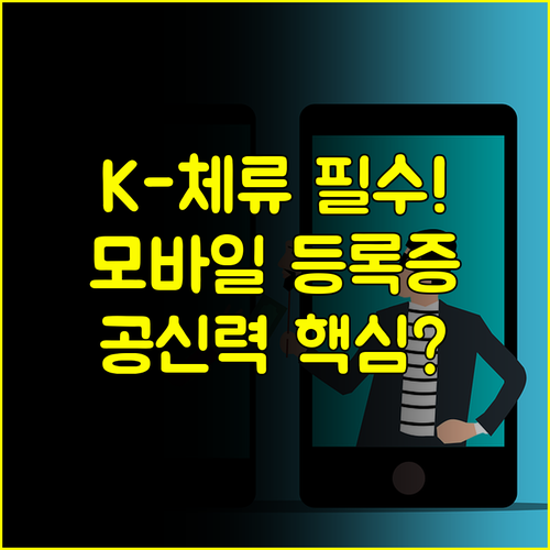 한국 체류 외국인 필수! 모바일 외국인 등록증의 공신력과 미래