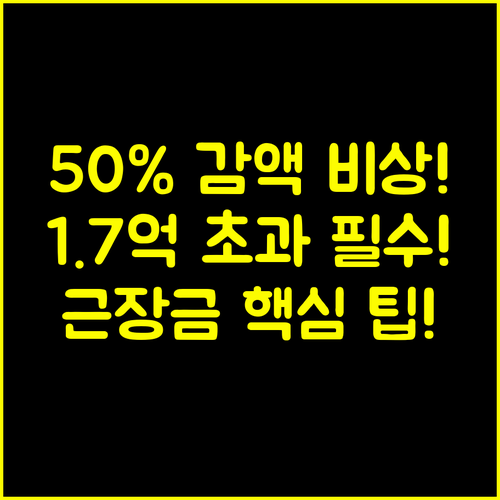 재산 1.7억 이상이라면 주의 근로장려금 50% 감액 기준과 대처 방안