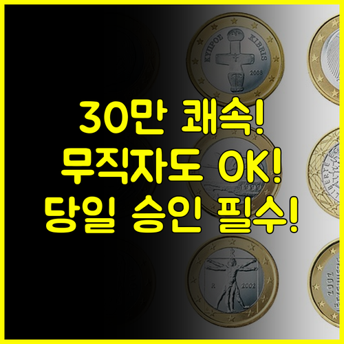 30만원 소액대출 당일 지급 무직자도 가능한 1금융권 쾌속 승인 가이드